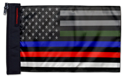 USA Subdued Honor The 4 12"x18" Forever Wave Flag for Jeep Wrangler JK 2-Door 2007-2018