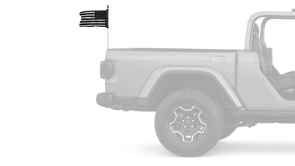 USA Subdued Tactical 12"x18" Forever Wave Flag for Jeep Wrangler JK 2-Door 2007-2018