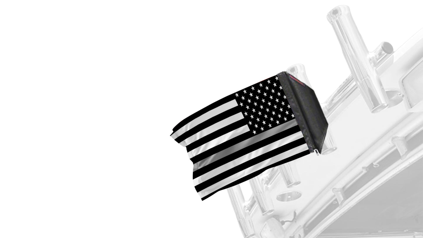 USA Subdued Thin Grey Line 12"x18" Forever Wave Flag