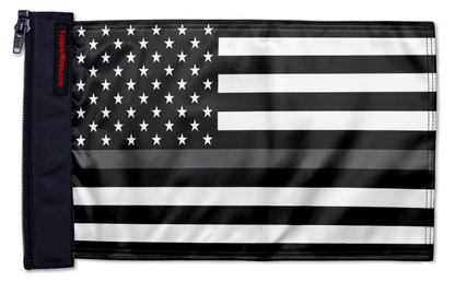 USA Subdued Thin Grey Line 12"x18" Forever Wave Flag for Jeep Wrangler JKU 4-Door 2007-2018