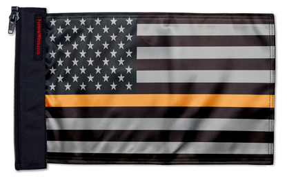 USA Subdued Thin Orange Line 12"x18" Forever Wave Flag for Jeep Wrangler CJ-7 and CJ-8 1976-1986