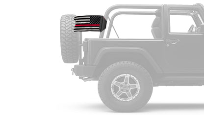 USA Subdued Thin Red Line 12"x18" Forever Wave Flag for Jeep Wrangler LJ 2003-2006