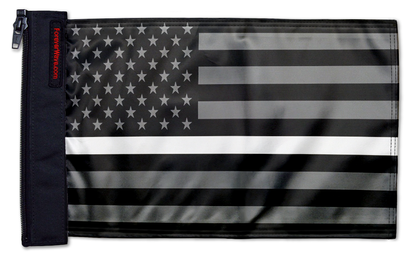 USA Subdued Thin White Line 12"x18" Forever Wave Flag for Jeep Wrangler YJ 1986-1995