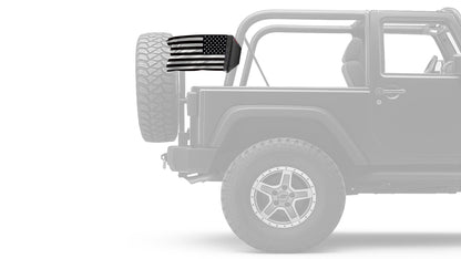 USA Subdued Thin White Line 12"x18" Forever Wave Flag for Jeep Wrangler JKU 4-Door 2007-2018