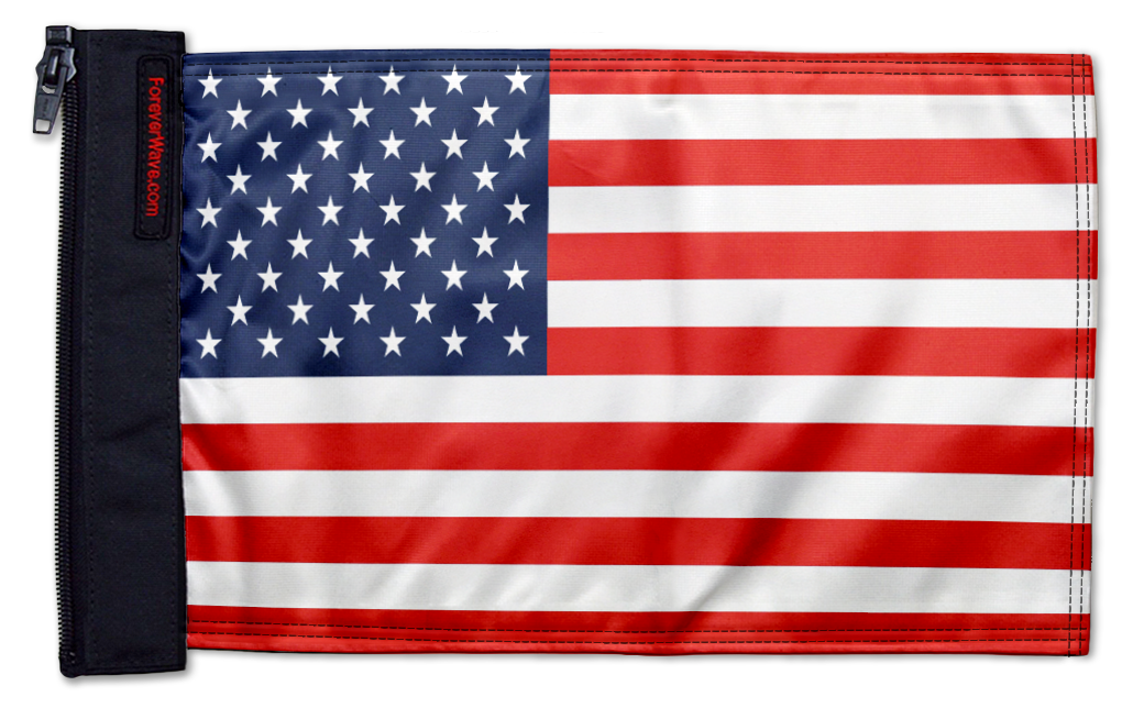 USA Ol' Glory - The Stars and Stripes 12"x18" Forever Wave Flag for Jeep Wrangler TJ 1996-2006
