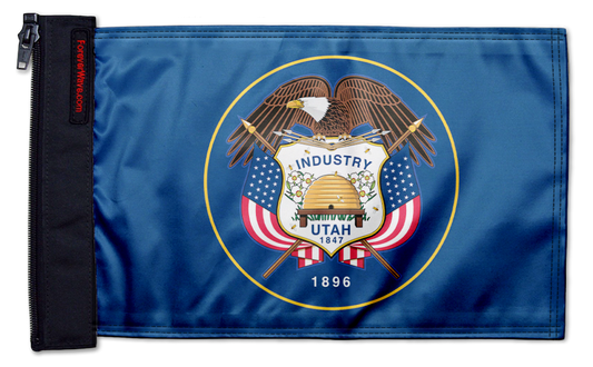 State Flag Utah "Old Style" 12"x18" Forever Wave Flag for Jeep Wrangler YJ 1986-1995