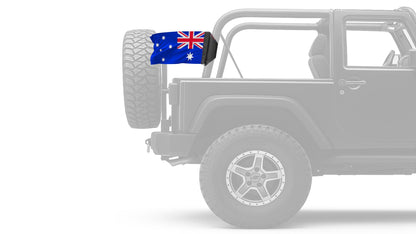 Australia 12"x18" Forever Wave Flag for Jeep Wrangler JK 2-Door 2007-2018