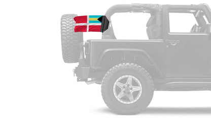 Bahamas Courtesy 12"x18" Forever Wave Flag for Jeep Wrangler YJ 1986-1995
