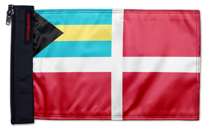 Bahamas Courtesy 12"x18" Forever Wave Flag for Jeep Wrangler CJ-7 and CJ-8 1976-1986