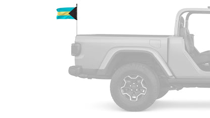 Bahamas 12"x18" Forever Wave Flag for Jeep Wrangler YJ 1986-1995