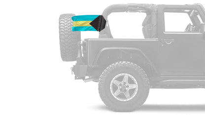 Bahamas 12"x18" Forever Wave Flag for Jeep Wrangler YJ 1986-1995