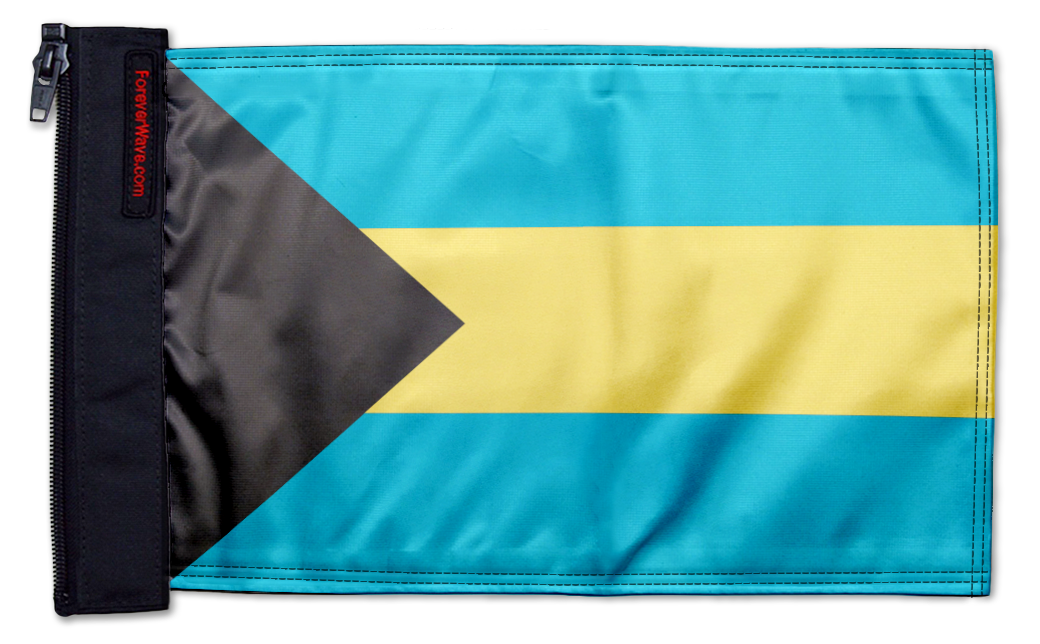 Bahamas 12"x18" Forever Wave Flag for Jeep Wrangler YJ 1986-1995
