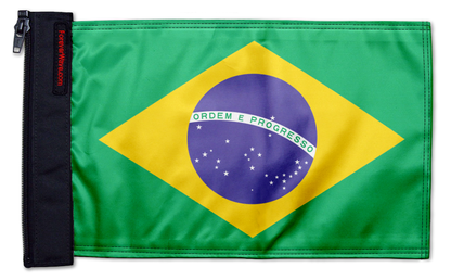Brazil 12"x18" Forever Wave Flag for Jeep Wrangler CJ-7 and CJ-8 1976-1986