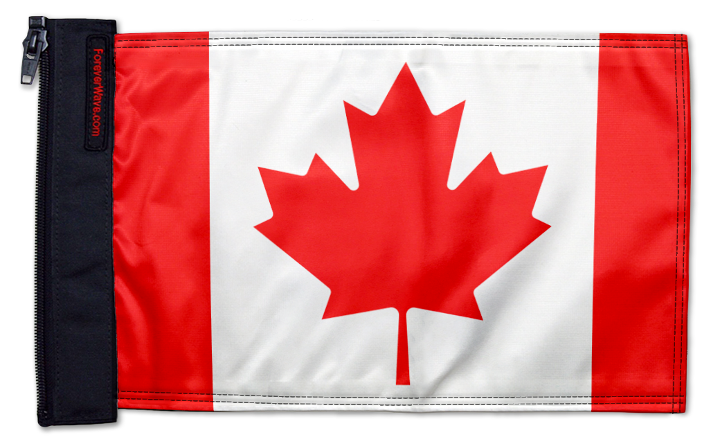 Canada 12"x18" Forever Wave Flag for Jeep Wrangler JK 2-Door 2007-2018