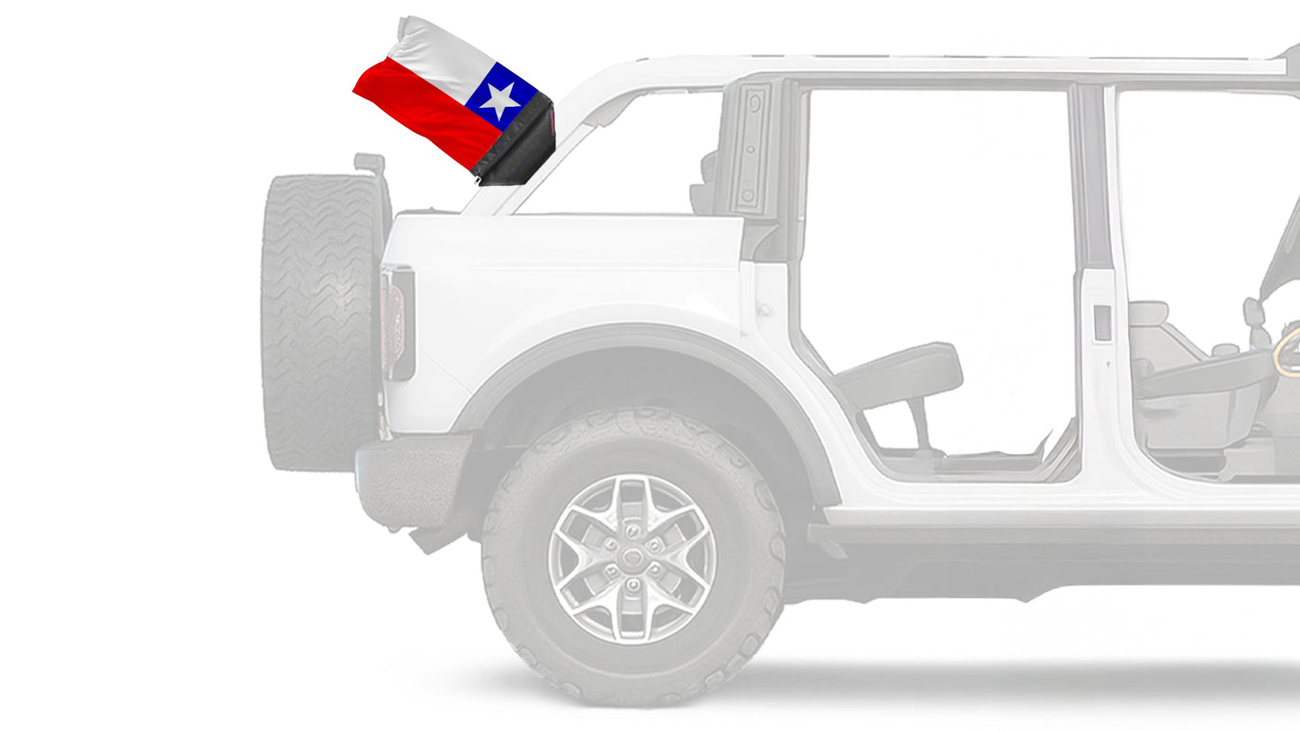 Chile 12"x18" Forever Wave Flag for Bronco