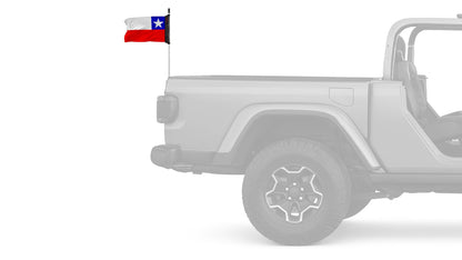 Chile 12"x18" Forever Wave Flag for Jeep Wrangler JLU 4-Door 2018-Present