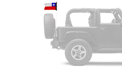 Chile 12"x18" Forever Wave Flag for Bronco
