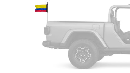Colombia 12"x18" Forever Wave Flag for Jeep Wrangler YJ 1986-1995