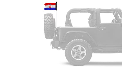 Croatia 12"x18" Forever Wave Flag for Jeep Wrangler LJ 2003-2006
