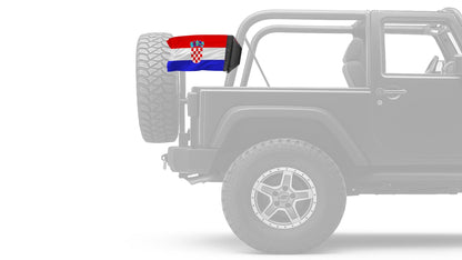 Croatia 12"x18" Forever Wave Flag for Jeep Wrangler LJ 2003-2006