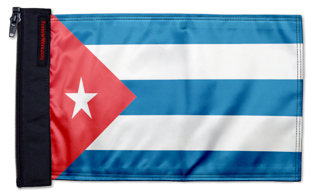 Cuba 12"x18" Forever Wave Flag for Jeep Wrangler JL 2-Door 2018-Present