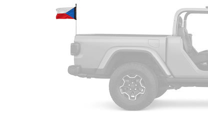 Czech Republic 12"x18" Forever Wave Flag for Jeep Wrangler CJ-7 and CJ-8 1976-1986