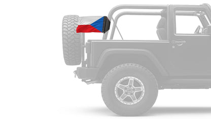 Czech Republic 12"x18" Forever Wave Flag for Jeep Wrangler CJ-7 and CJ-8 1976-1986