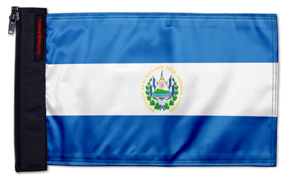 El Salvador 12"x18" Forever Wave Flag for Jeep Wrangler CJ-7 and CJ-8 1976-1986