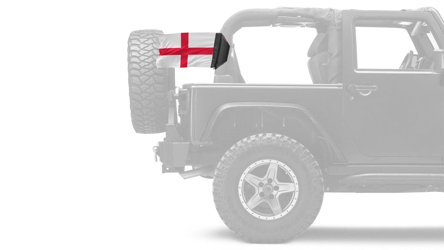 England 12"x18" Forever Wave Flag for Jeep Wrangler YJ 1986-1995