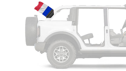 France 12"x18" Forever Wave Flag for Bronco