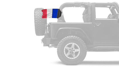 France 12"x18" Forever Wave Flag for Jeep Wrangler LJ 2003-2006