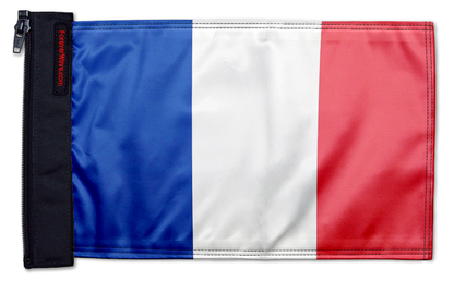France 12"x18" Forever Wave Flag for Jeep Wrangler JKU 4-Door 2007-2018