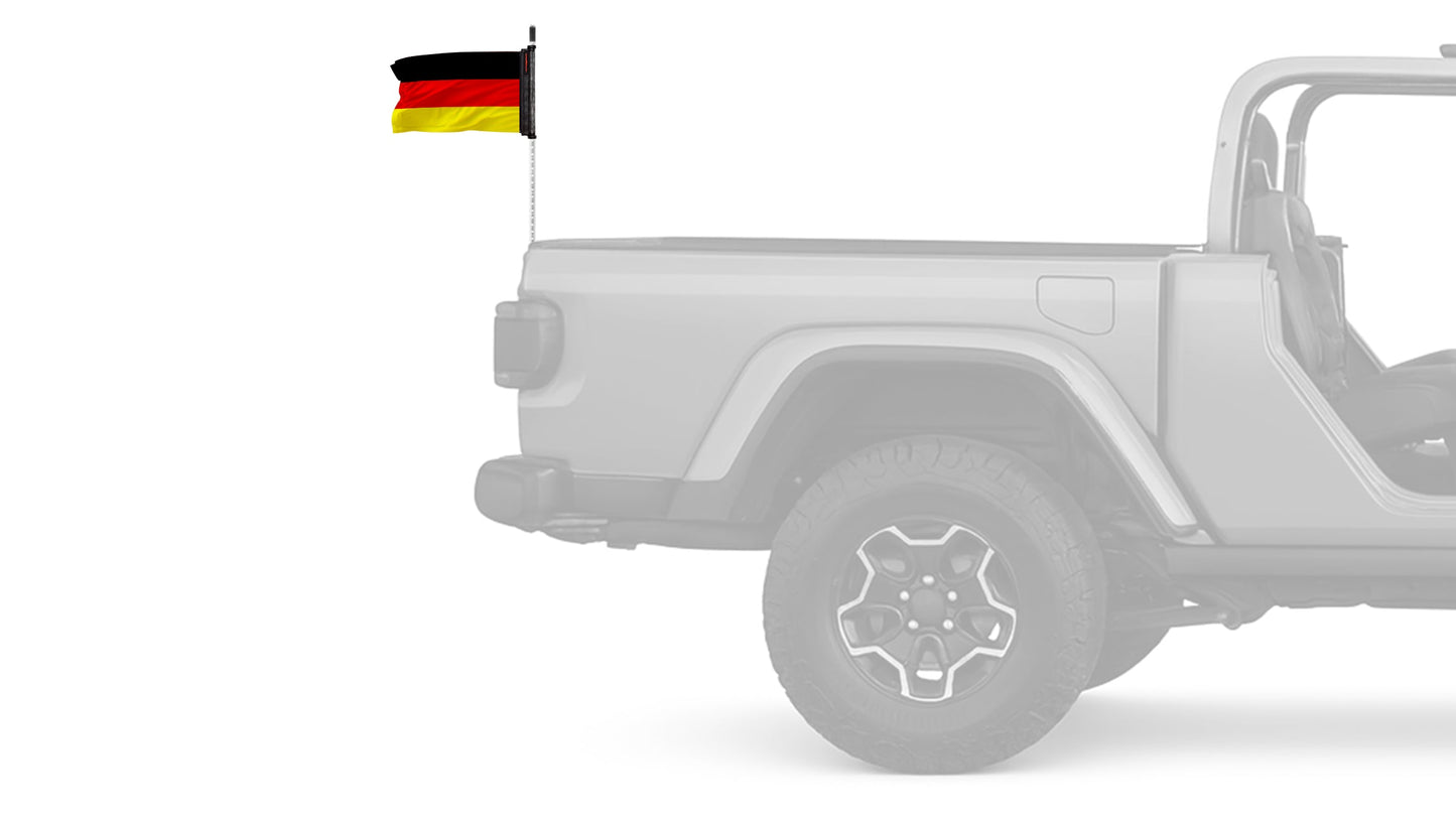Germany 12"x18" Forever Wave Flag for Jeep Wrangler CJ-7 and CJ-8 1976-1986
