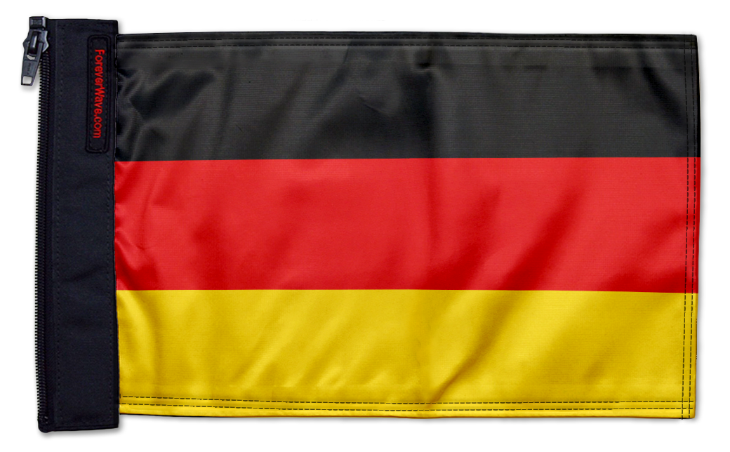 Germany 12"x18" Forever Wave Flag for Jeep Wrangler CJ-7 and CJ-8 1976-1986