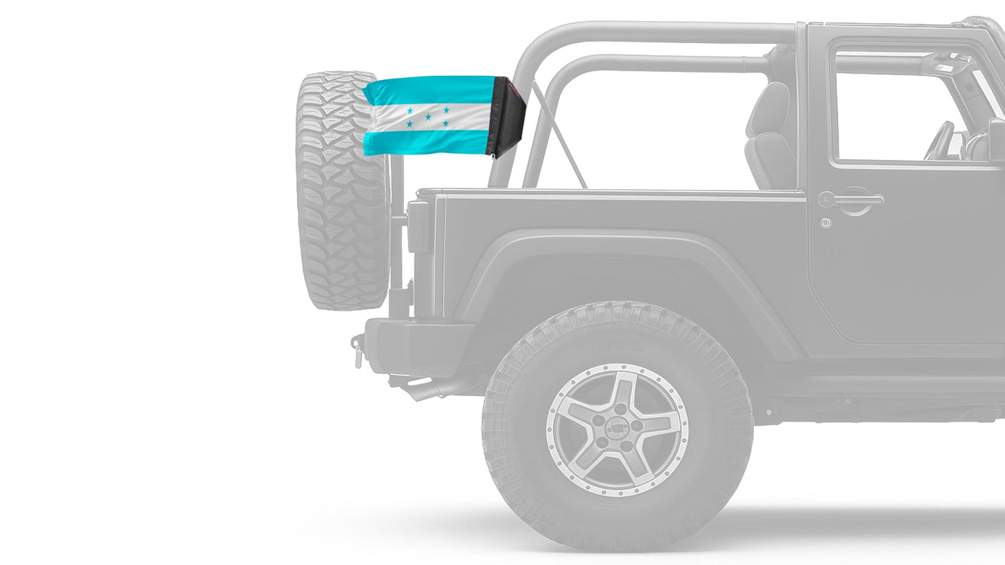 Honduras 12"x18" Forever Wave Flag for Jeep Wrangler CJ-7 and CJ-8 1976-1986