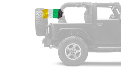 Ireland 12"x18" Forever Wave Flag for Jeep Wrangler TJ 1996-2006