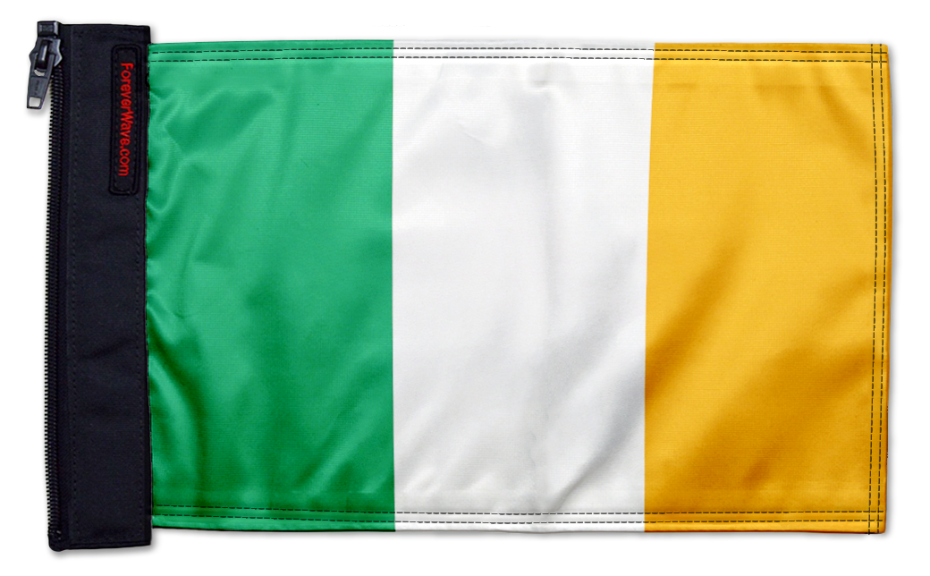 Ireland 12"x18" Forever Wave Flag for Jeep Wrangler CJ-7 and CJ-8 1976-1986