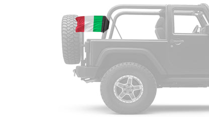 Italy 12"x18" Forever Wave Flag for Jeep Wrangler YJ 1986-1995