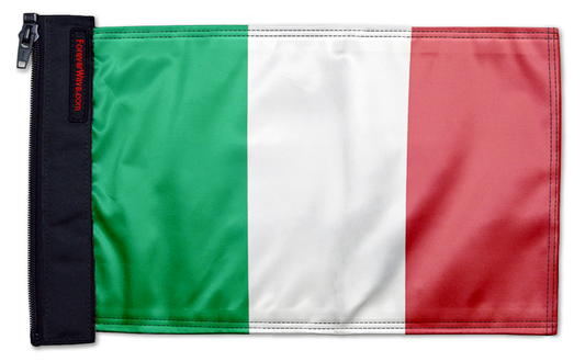 Italy 12"x18" Forever Wave Flag for Jeep Wrangler TJ 1996-2006