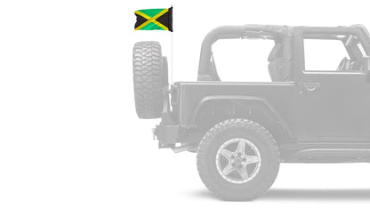 Jamaica 12"x18" Forever Wave Flag for Jeep Wrangler JL 2-Door 2018-Present
