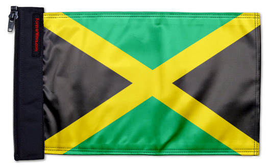 Jamaica 12"x18" Forever Wave Flag for Jeep Wrangler YJ 1986-1995