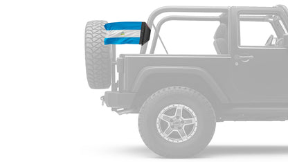 Nicaragua 12"x18" Forever Wave Flag for Jeep Wrangler JK 2-Door 2007-2018
