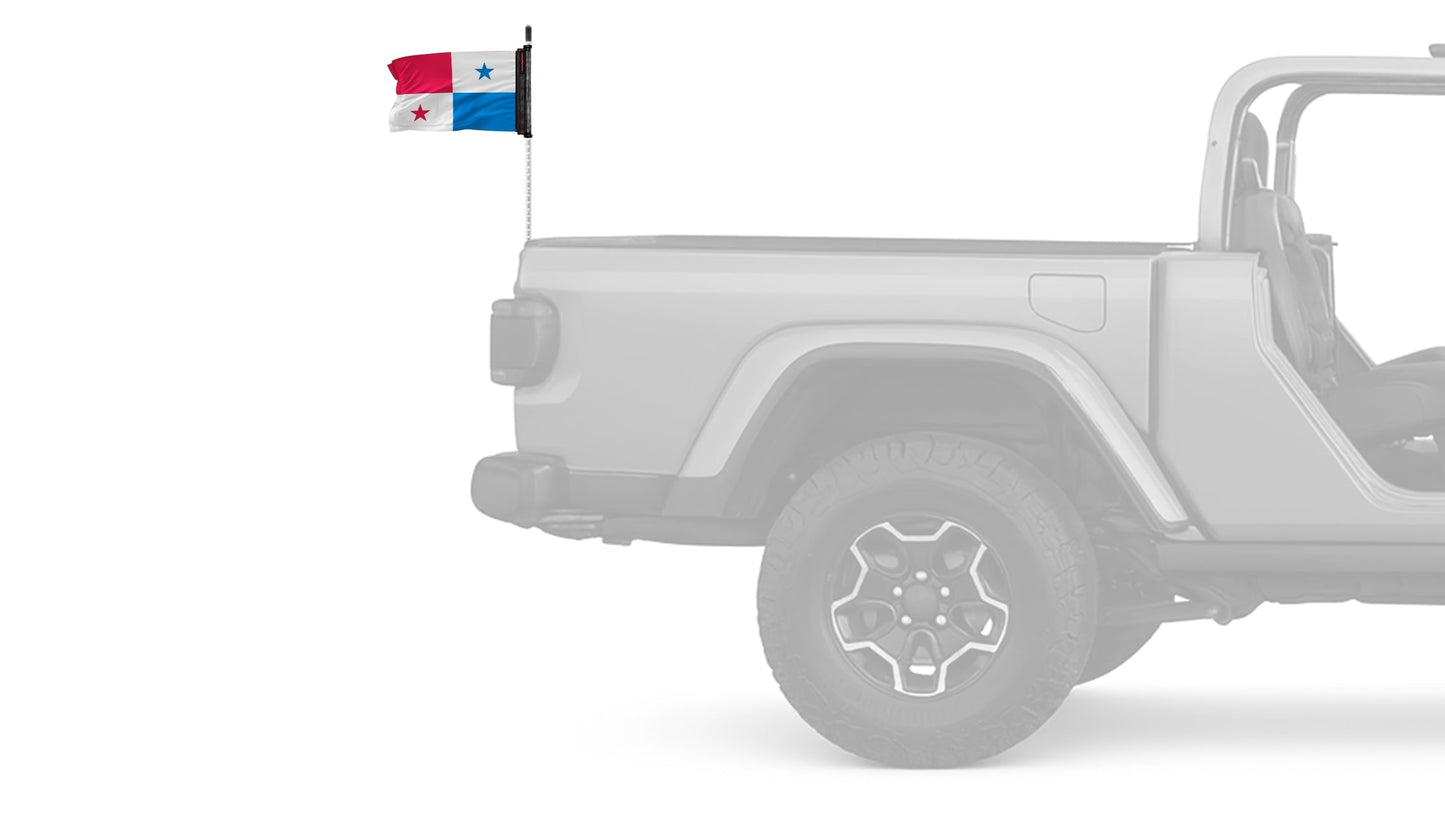 Panama 12"x18" Forever Wave Flag for Jeep Wrangler CJ-7 and CJ-8 1976-1986