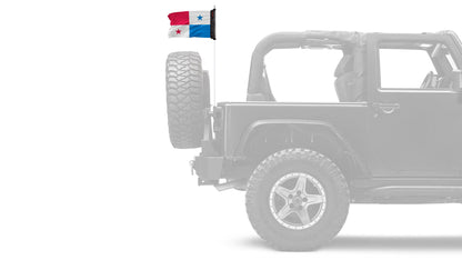 Panama 12"x18" Forever Wave Flag for Jeep Wrangler CJ-7 and CJ-8 1976-1986