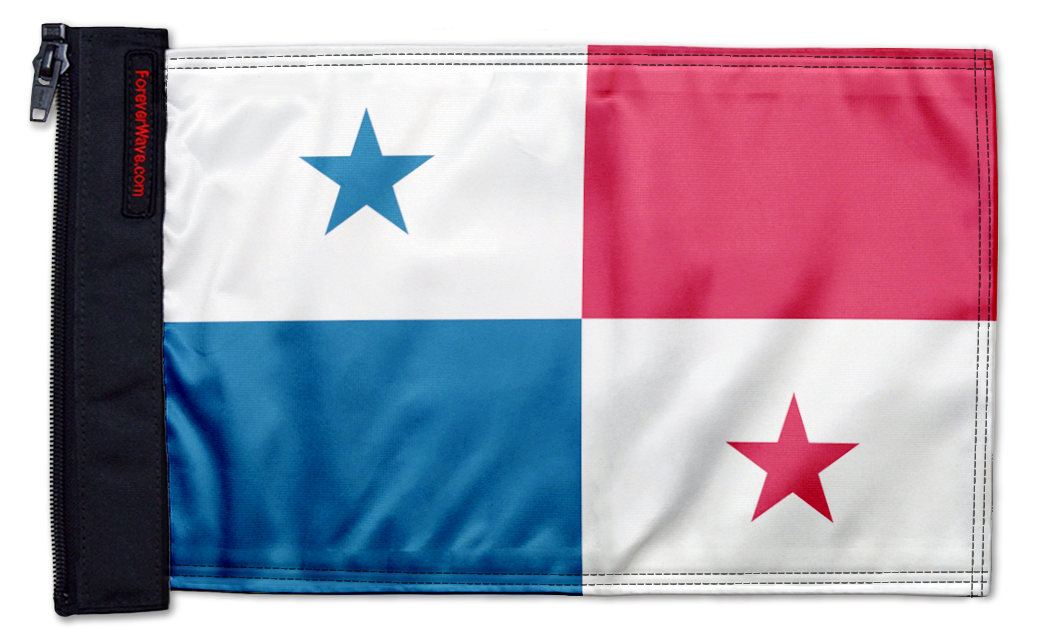 Panama 12"x18" Forever Wave Flag for Jeep Wrangler JKU 4-Door 2007-2018