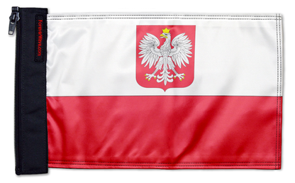 Poland 12"x18" Forever Wave Flag for Jeep Wrangler LJ 2003-2006