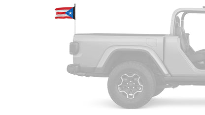 Puerto Rico 12"x18" Forever Wave Flag for Jeep Wrangler CJ-7 and CJ-8 1976-1986