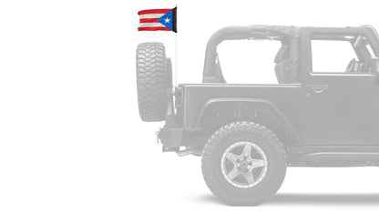 Puerto Rico 12"x18" Forever Wave Flag for Jeep Wrangler CJ-7 and CJ-8 1976-1986