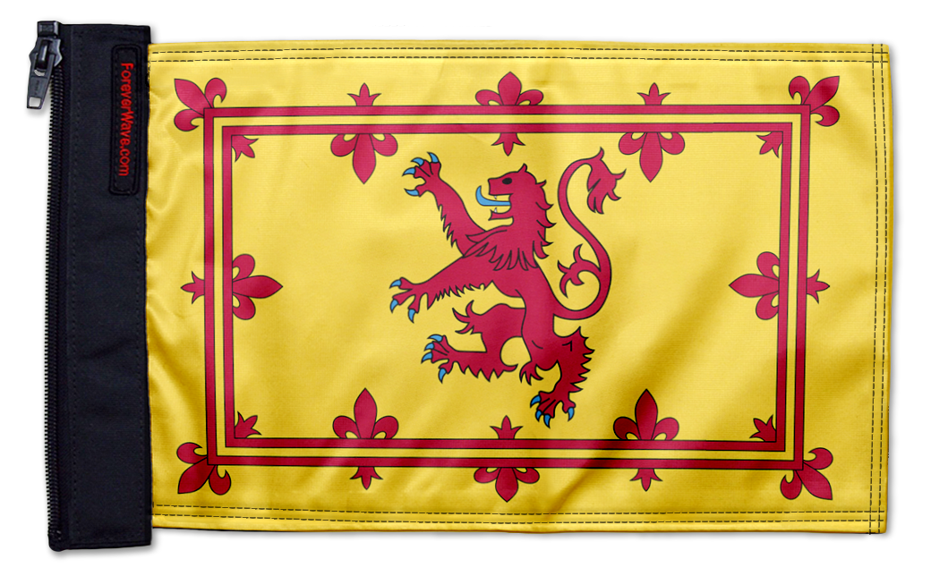 Scotland Lion Rampant 12"x18" Forever Wave Flag for Jeep Wrangler JK 2-Door 2007-2018