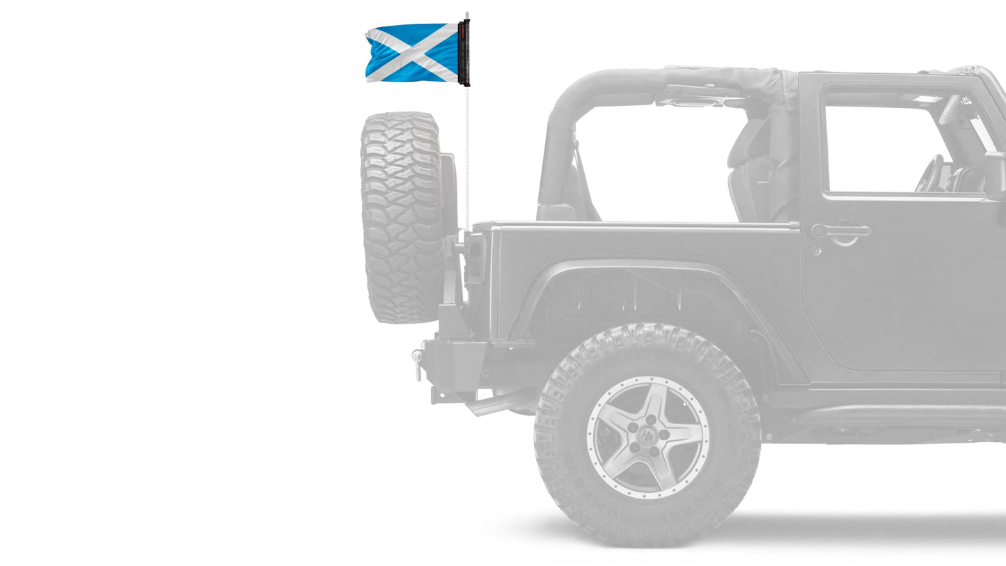Scotland 12"x18" Forever Wave Flag for Jeep Wrangler JLU 4-Door 2018-Present